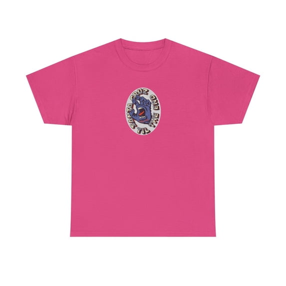 Til The End Santa Cruz 00s 90s Board Vintage Classic Skate TShirt Print - Heliconia / M