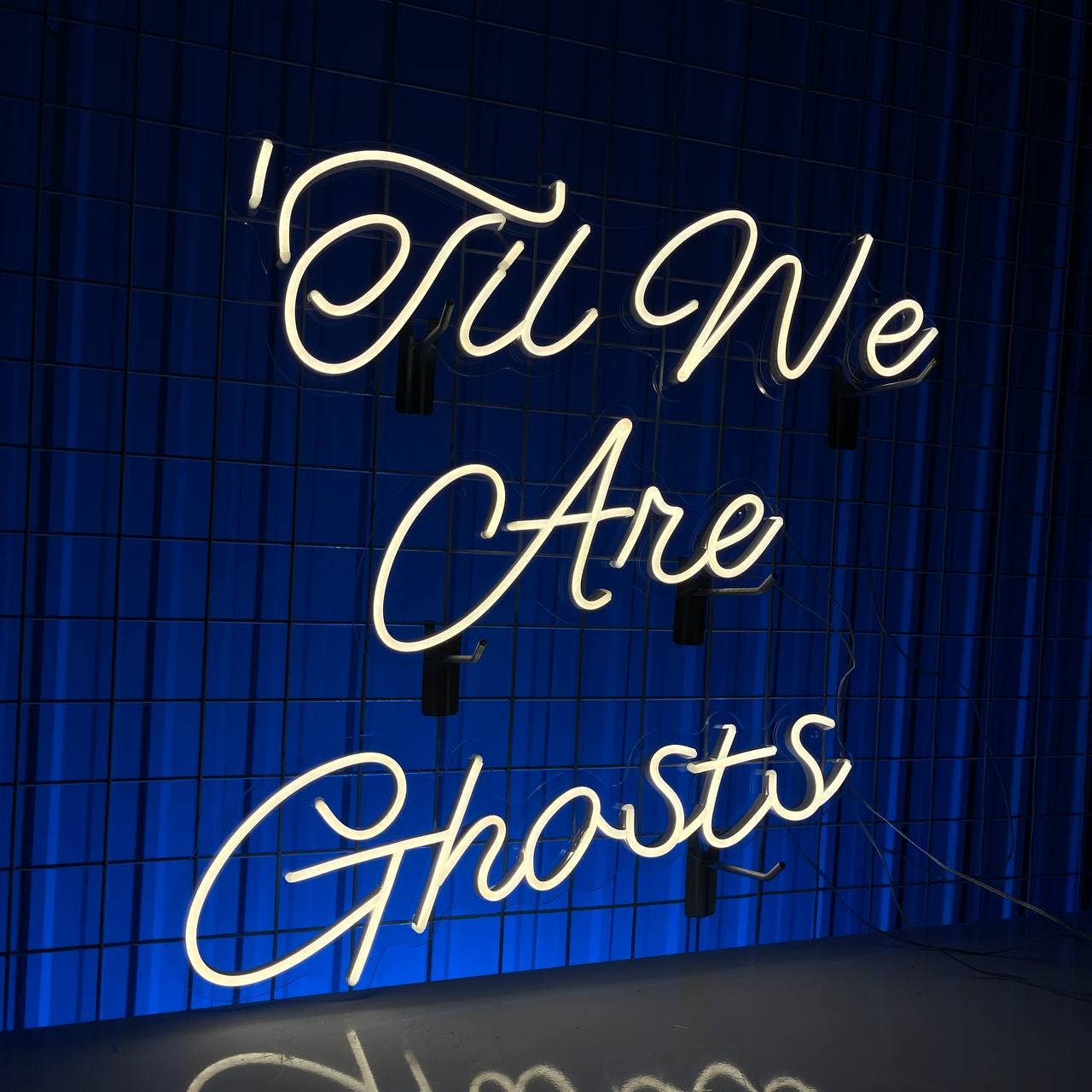 Til We Are Ghosts Neon Sign, Halloween Wall Decor