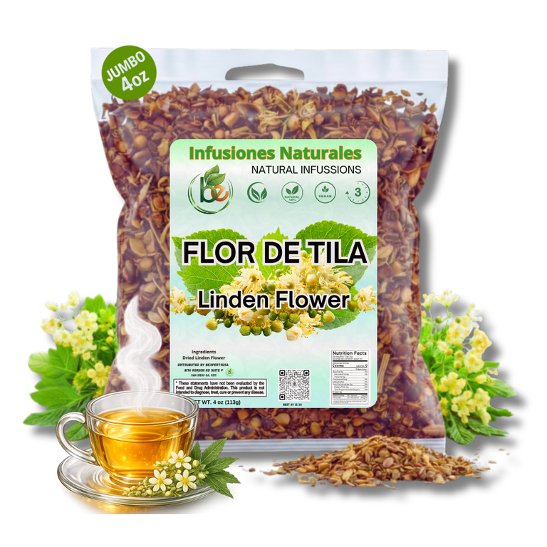 B-EXPERTS Tila Flower Herbal Tea, 4 Oz (113 g), Flor De Tila