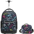 thumbnail image 1 of Tilami Happy Weekend 18 inch Rolling Backpack For Kids With Lunch Bag, 1 of 7