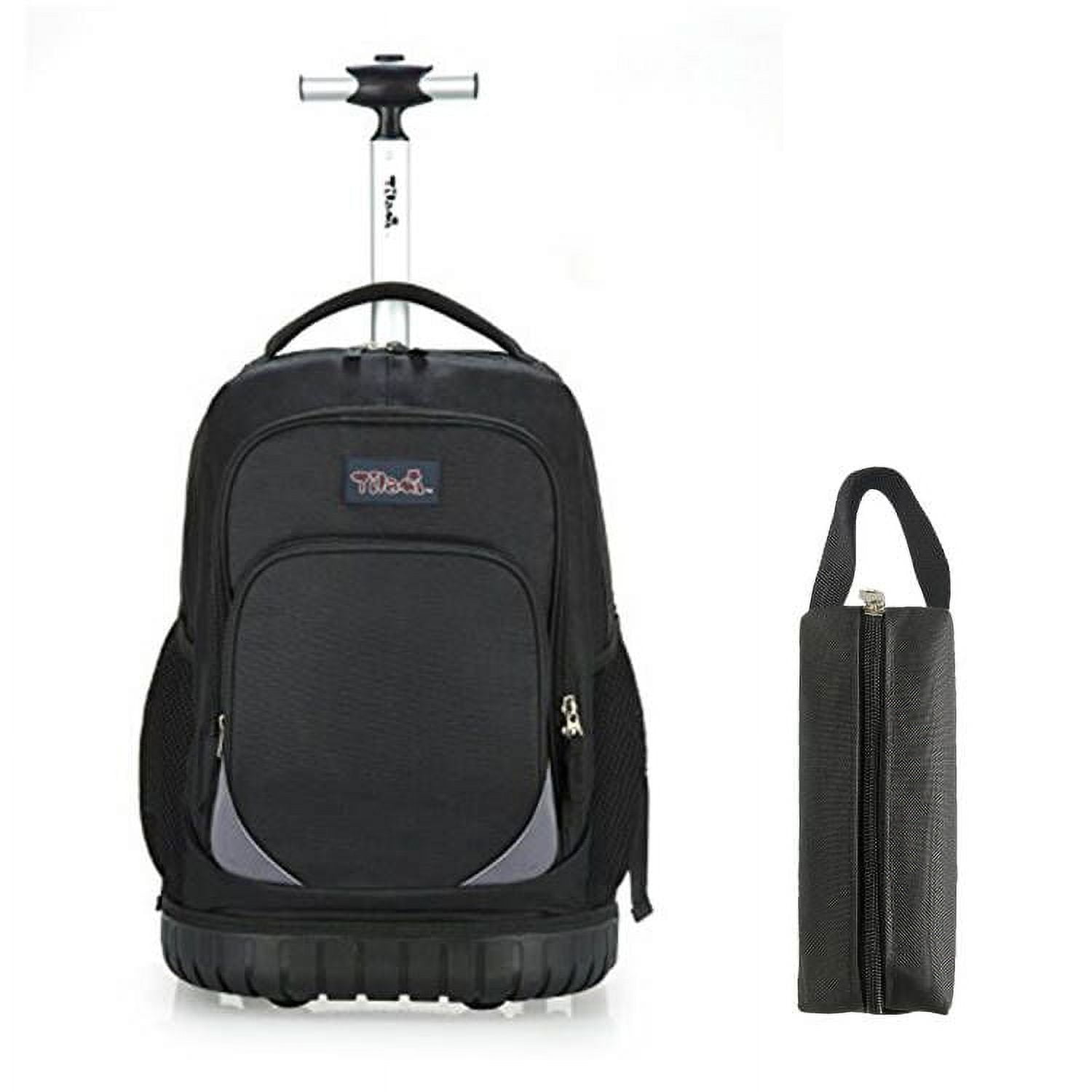 Tilami Rolling Backpack 18 Inch with Pencil Case School for Boys Girls