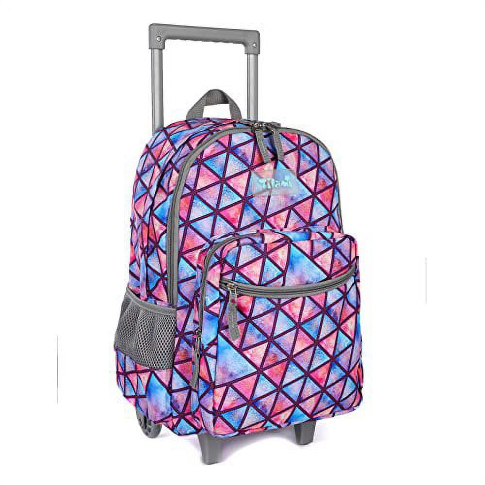 Tilami Rolling Backpack 18 inch Double Handle Wheeled Laptop Boys Girls