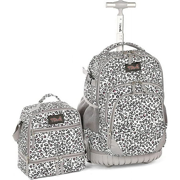 Tilami Rolling Backpack 19 inch with Lunch Bag Wheeled Laptop Backpack