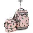 Tilami Rolling Backpack 19 inch with Lunch Bag Wheeled Laptop Backpack