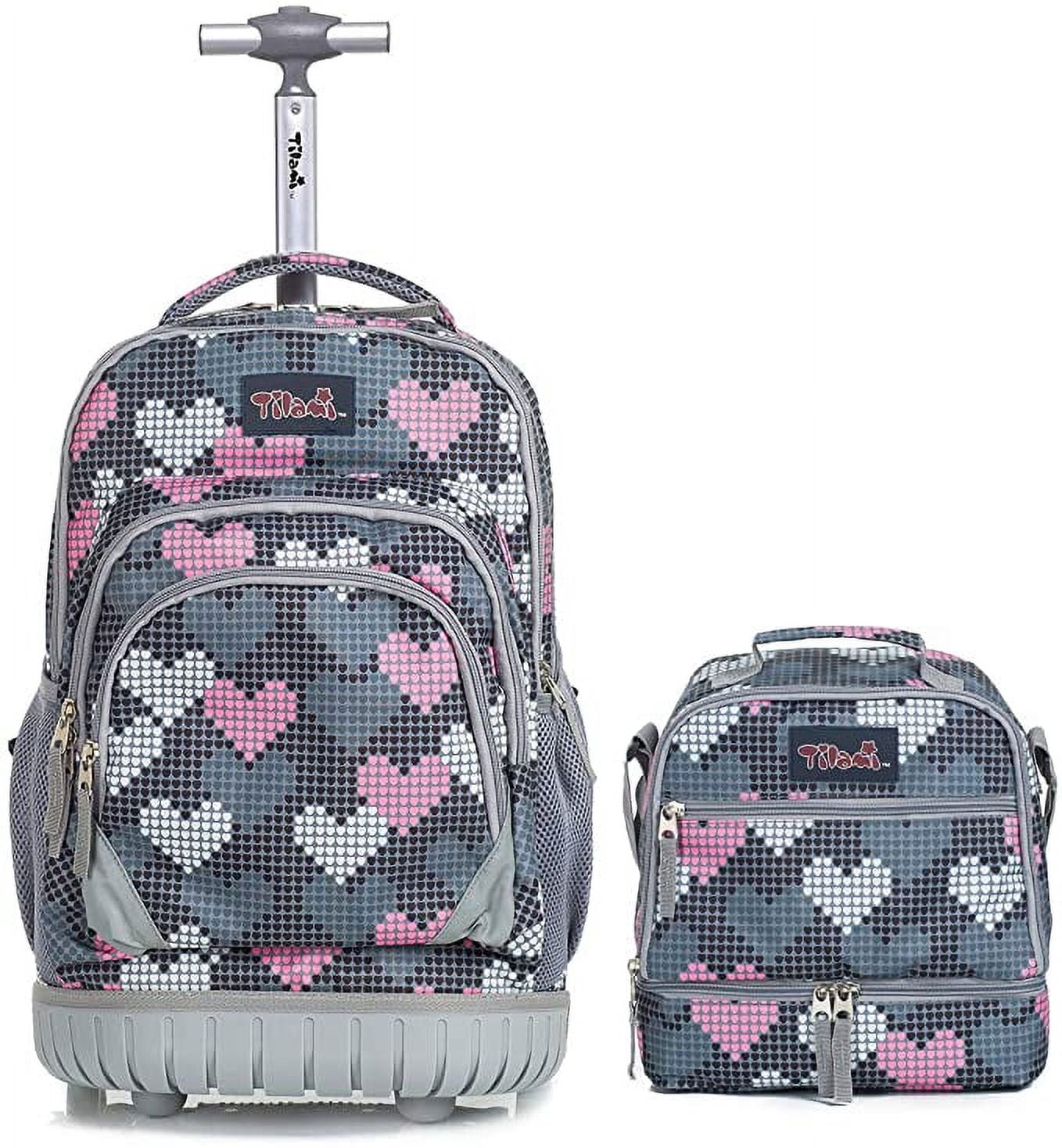 NEW TILAMI Rollrucksack 19 Zoll – Mit Rädern & Trolley-Griff, Laptopfach Bis 14 Zoll, Wasserdicht, Für Schule, Reisen & College