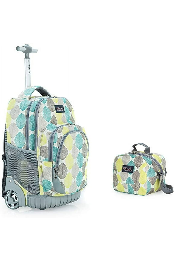 Rolling Backpack Laptop 18 inch with Lunch Bag