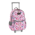 thumbnail image 1 of Tilami Unisex Double Handle Wheeled Rolling Backpack, Cat Pink, 1 of 6