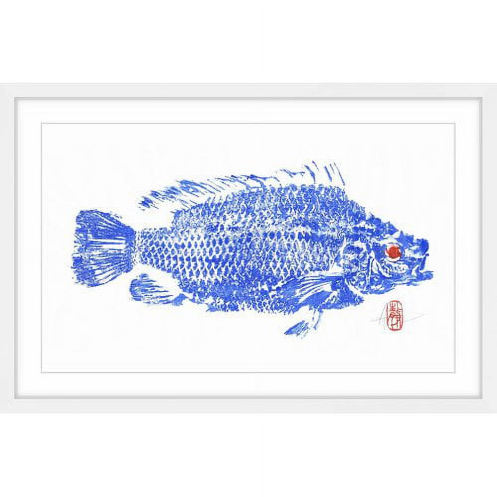 "Tilapia Blue" Framed Painting Print