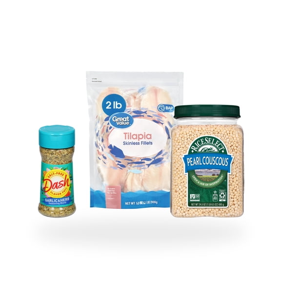 Tilapia with Pearl Couscous & Garlic Herb Seasoning Meal Bundle