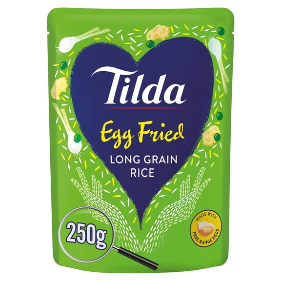 Tilda Egg Fried Steamed Basmati Rice 250G, Imported from Britain