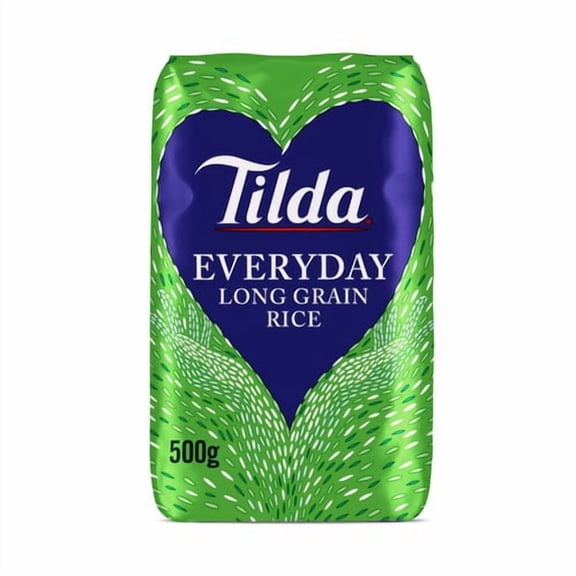 Tilda Everyday Long Grain Rice 500g, British Import (Pack of 3)
