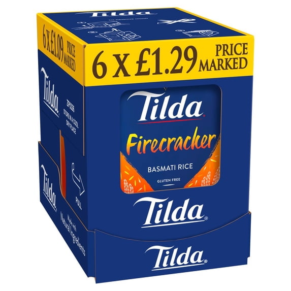 Tilda Firecracker Basmati Rice 250g (pack of 6)