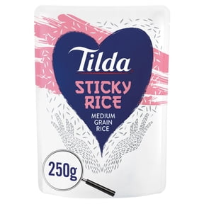 Tilda Microwave Sticky Medium Grain Rice 250G, Imported from Britain