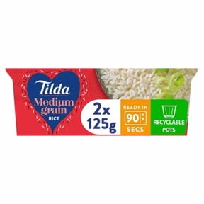 Tilda Pots Medium Grain Rice 250g, British Import (Pack of 3)