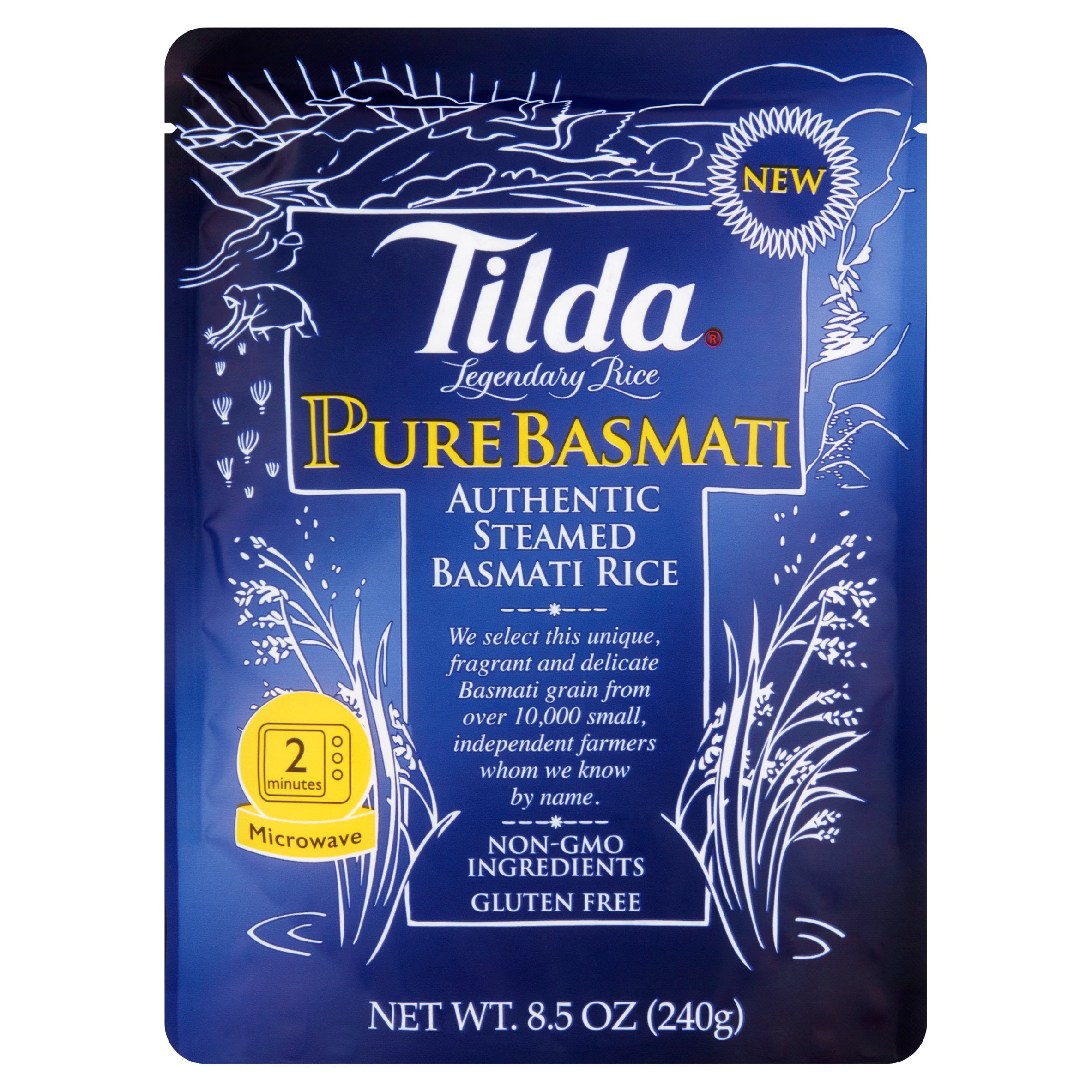 Tilda Pure Basmati Authentic Steamed Rice, 8.5 oz, 6 pack