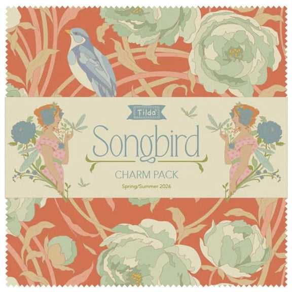 Tilda - Songbird Charm Pack 5" Squares, 40pcs