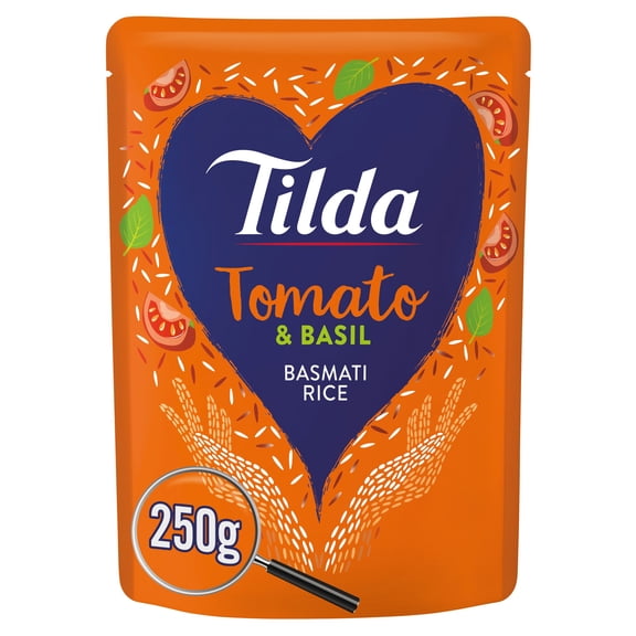Tilda Sun Dried Tomato & Basil Basmati Rice 250G, Imported from Britain