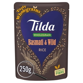Tilda Wholegrain Basmati & Wild Rice 250g, Imported from Britain