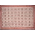 thumbnail image 1 of Tile Block Print Cotton Tablecloth 86" x 60" Coral, 1 of 2