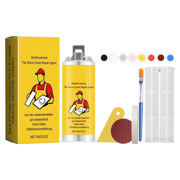 Tile Crack Repair Kit for Diy, 10Ml Stone Filler for Ceramic Porcelain, Multi-Functional Grout Repair for Kitchen Bathroom Balcony Harlik