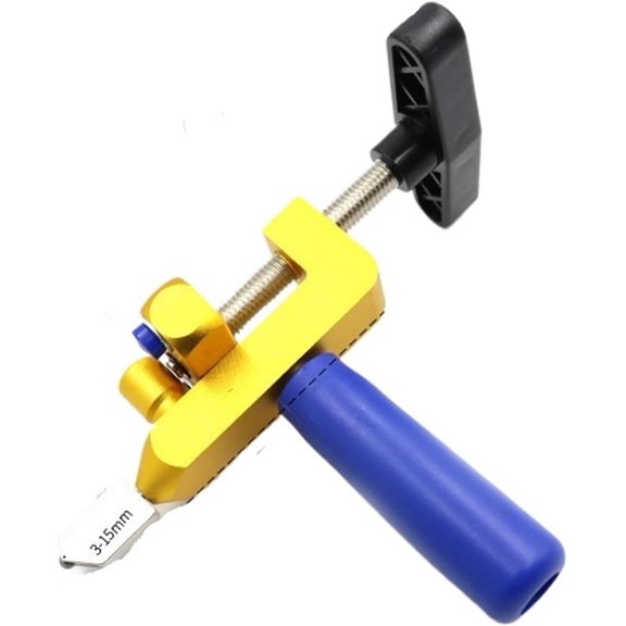 Tile Cutter Hand Tool, 2 In 1 Glass Cutter Set Manual Tile Diamond Slicer Roller Ceramic Cutting Opener Construction Tools,Tiles Opener Splitter(2 in 1 Gold)