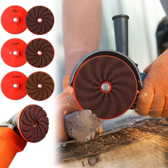 Tile Cutting Grinding Wheel Disc, Silicon Carbide Integrated Grinder Attachment with Heat-Dissipating Texture, 6mm Thick for Trimming Tile, Ceramic, Concrete and Stone
