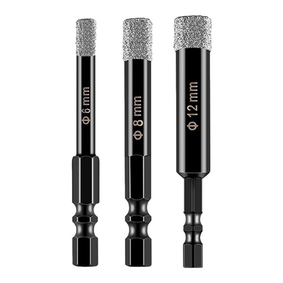 Tile Drill Bit Set, Drill Bit Set Straight Shank, Straight Router Bits For Stone, Ceramic, Marble, Glass, Tile, Rock, Wood