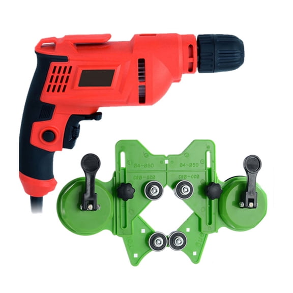 Tile Drill Guide with Suction Cups, Accurate Ceramic Glass Hole Saw Jig, Adjustable