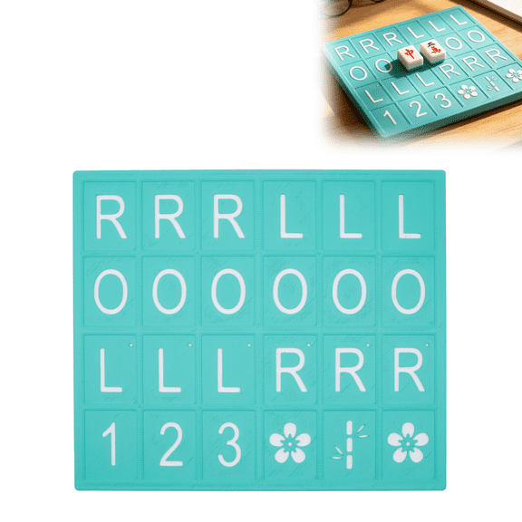 Tile Game Tile Arrangement Practice Board 3D Printed Custom Slot Training Tray for Casual Tile Game Strategy Practicing