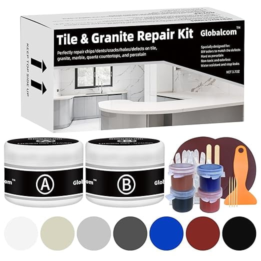 Tile and Granite/Marble Repair Kit, Porcelain Stone and Quartz