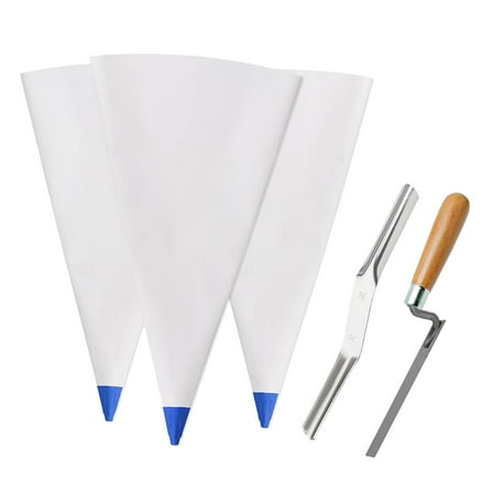 Tile Grout Bag Masonry Mortar Bag Caulking Bag with PU Leather and Stainless Steel for Professional Tile Installation