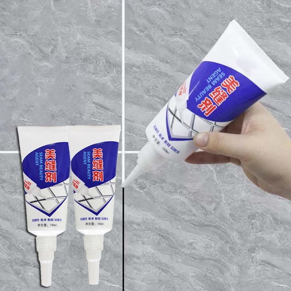 Tile Grout Paint, Rvkxad Water Based Sealant Pointing Agent, Waterproof Epoxy Resin Grout For Floor Tile Pool Toilet, 180ml 2pcs Non-Slip Easy Clean