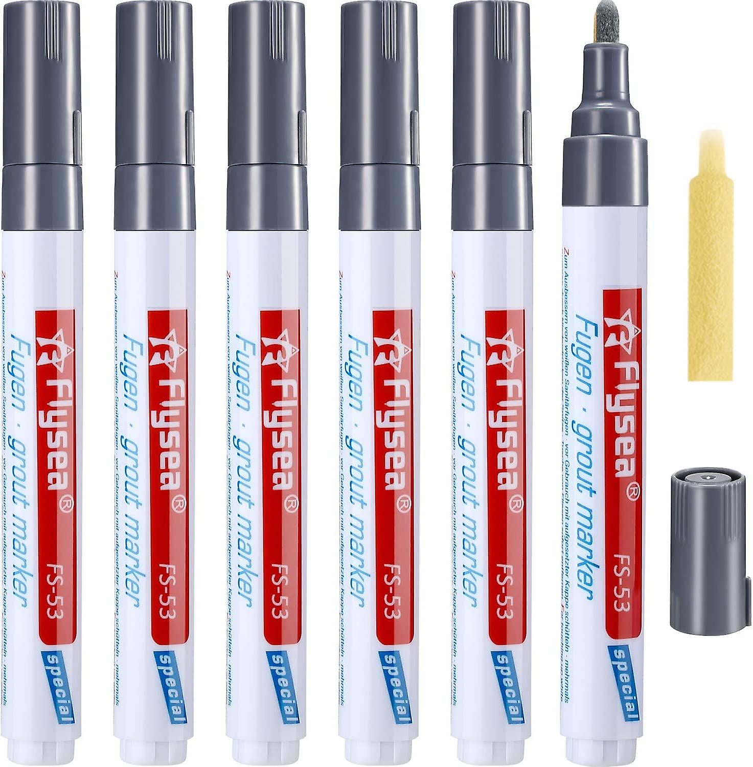 Tile Grout Pen Dark Grey Wall Grout Restorer Marker for Bathroom