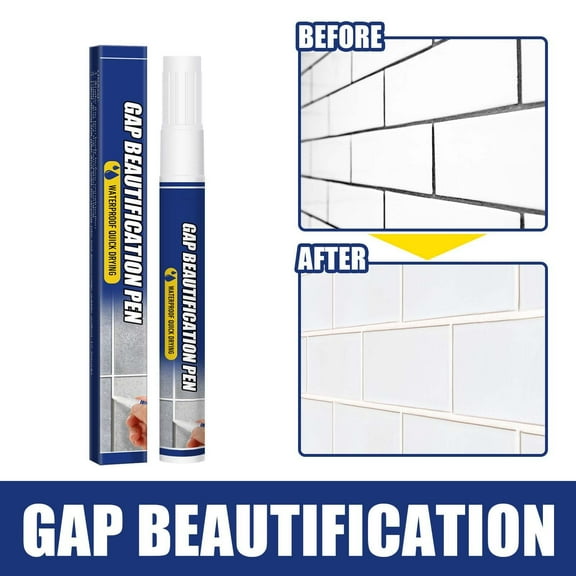 Tile Grout Pen Repair Kit,Grout Marker & Sealer for Bathroom Shower Floor, Crack Filler & Cleaner for Porcelain Ceramic Tiles, Waterproof Grout Paint for Kitchen Backsplash & Bathtub Renovation