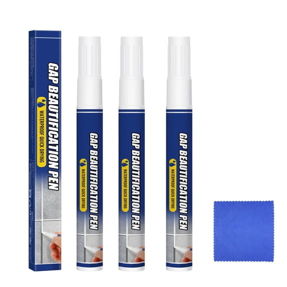 Tile Grout Pen Waterproof White Marker for Tile Restoration, Easy Application, Long-Lasting & Acid-Free for Bathroom, Kitchen, Shower & Floor Grout Line Touch-up