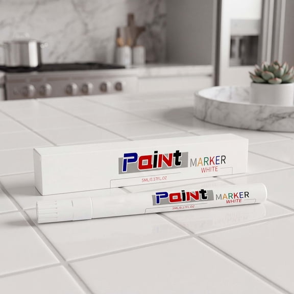 Tile Grout Repair Pen, Waterproof Grout Restorer, Ceramic Tile Line Brightener, Bathroom Kitchen Gap Repair Marker, Grout Stain Covering Solution, Tile Maintenance Tool