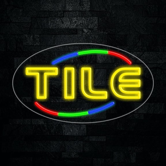 Tile LED Neon Sign 28"L x 16"H #34485