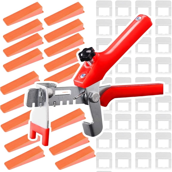 Tile Leveling System with 1 Plier 4 2mm Clips 1 Reusable Wedges for Laying Tiles Thickness 312 mm