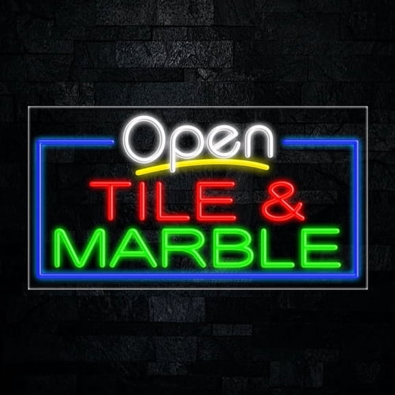 Tile & Marble LED Neon Sign 33"L x 18"H #35891