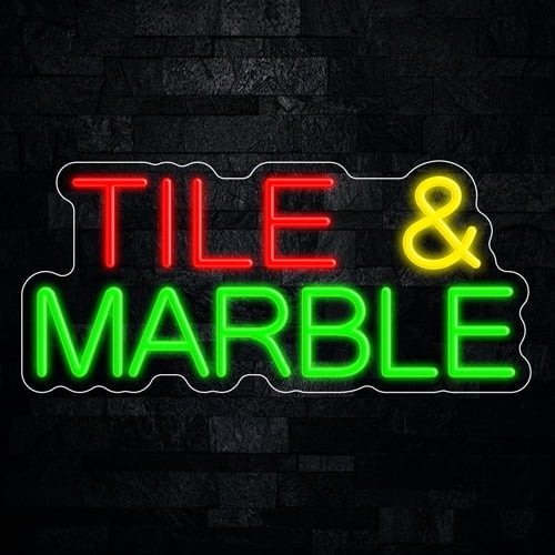 Tile & Marble Neon LED Sign 22"L x 10"H #32809
