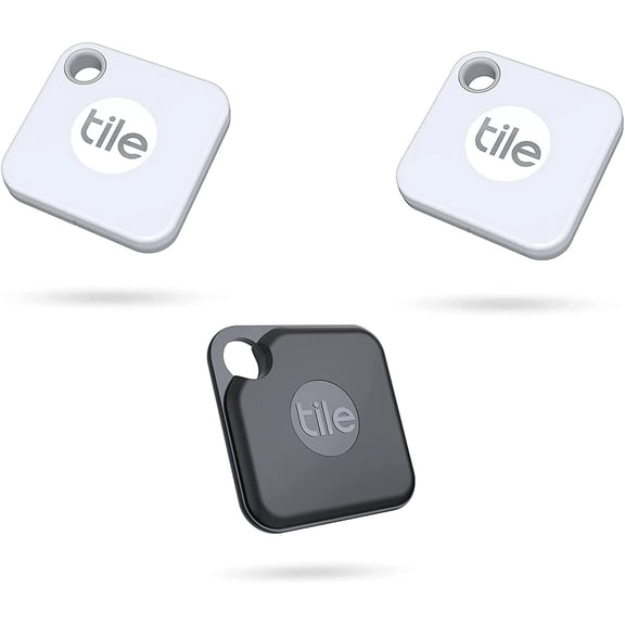 Tile Mate 2020 & Tile Pro Black, Combo - 3 Pack  2 x Mate, 1 x Pro - High Performance Bluetooth Tracker, Keys Finder and Item Locator for Keys, Bags, Dogs, and More; Water Resistance