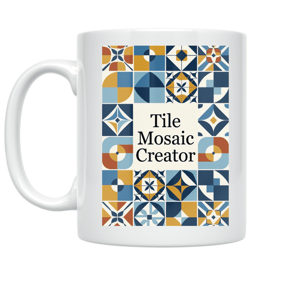 Tile Mosaic Creator Design - Mosaic Artist - 11 oz Ceramic Coffee Mug