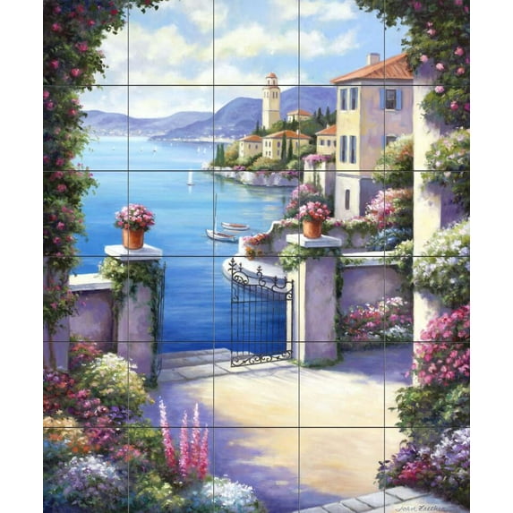 Tile Mural Kitchen Backsplash - Mediterranian Patio - by John Zaccheo