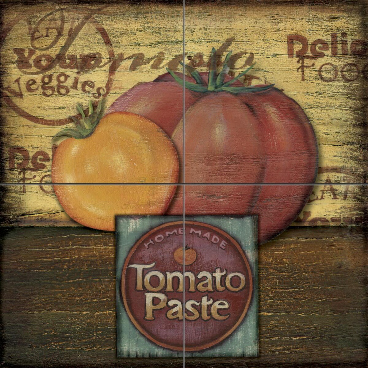 Tile Mural Kitchen Backsplash Poster Tomato by Charlene Audrey