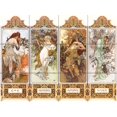 thumbnail image 1 of Tile Mural Kitchen Backsplash - Seasons - by Alphonse Mucha, 1 of 1
