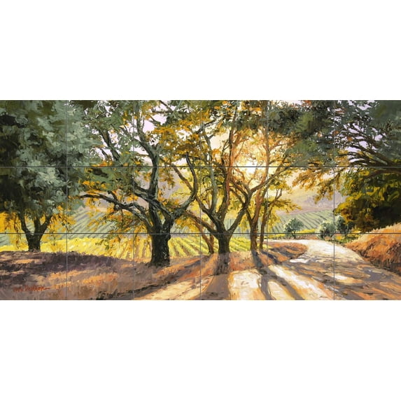 Tile Mural Kitchen Backsplash - Summer Sundown - by Erin Dertner