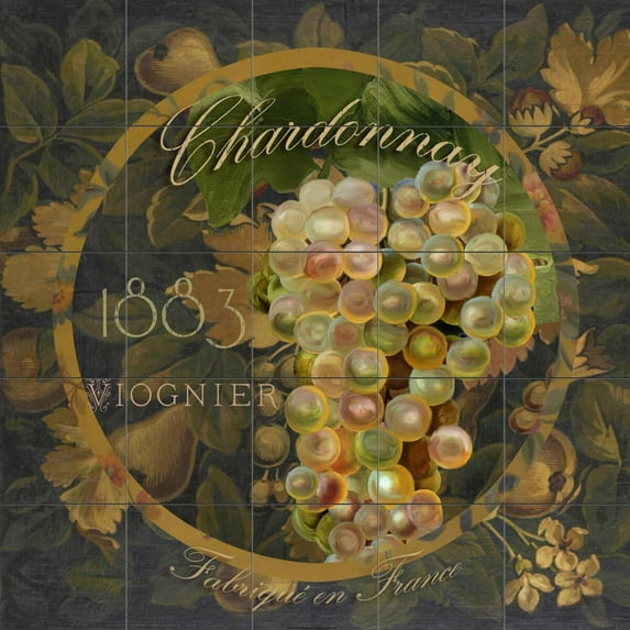 Tile Mural Kitchen Backsplash - Wines of France I-CB - by Color Bakery