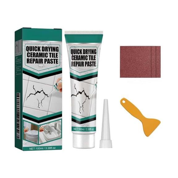 Tile Paste Quick Drying Fast Drying Portable For Bedroom Kitchen Fill Premixed Drywall Joint Patching for Plaster Walls Pinhole Key for Door Fix It Wall Mending Agent Plaster Wall for Holes 8x8