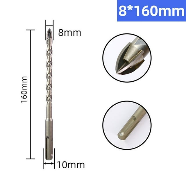 Tile Porcelain Drill Bit SDS PLUS Shank Carbide Drill Drilling for