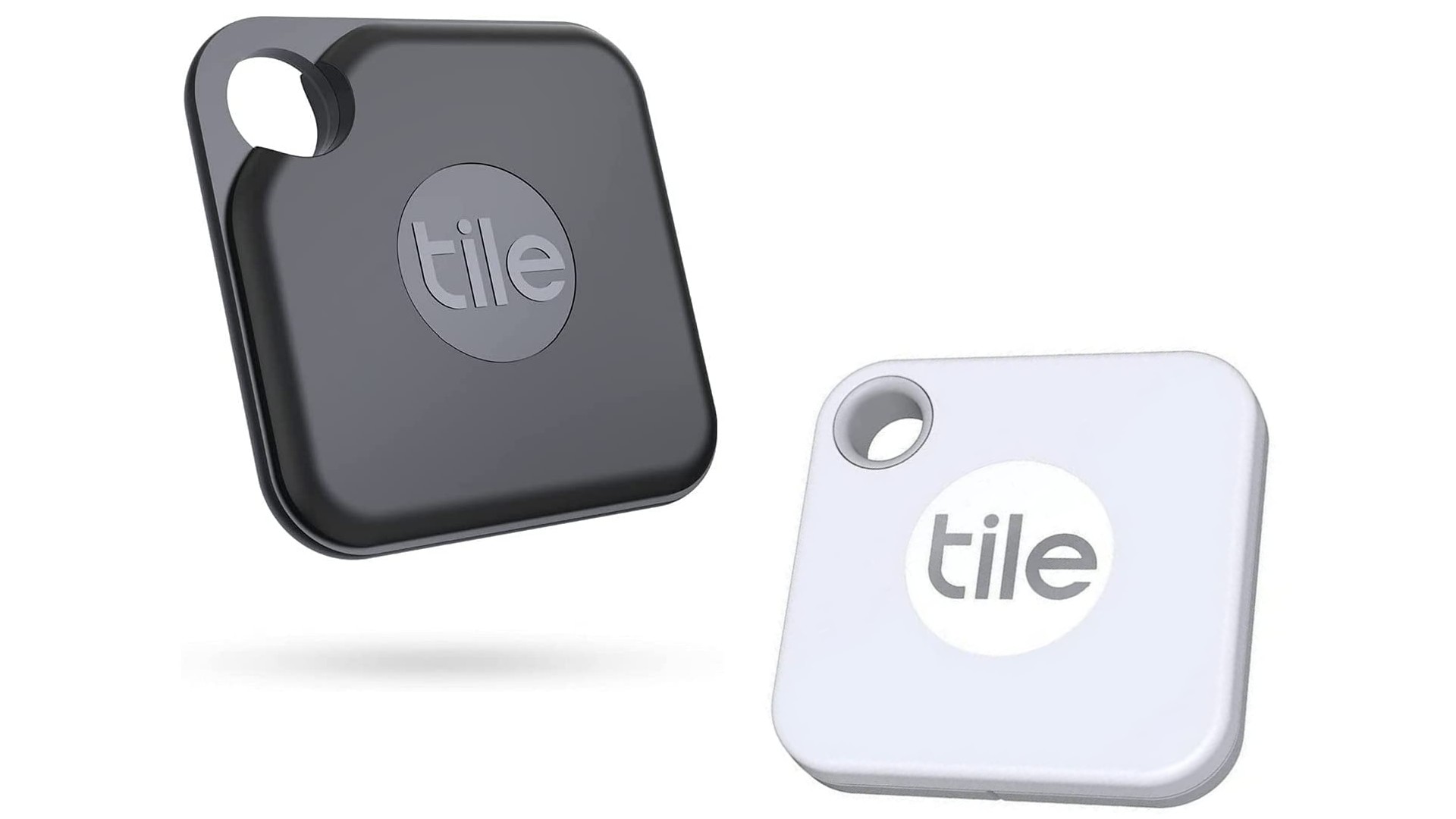 Tile Pro Black & Tile Mate White (2020) Combo - High Performance Bluetooth Tracker, Keys Finder and Item Locator for Keys, and More; Up To 400 ft Range, Water Resistance and 1 Year Replaceable Battery - image 1 of 5